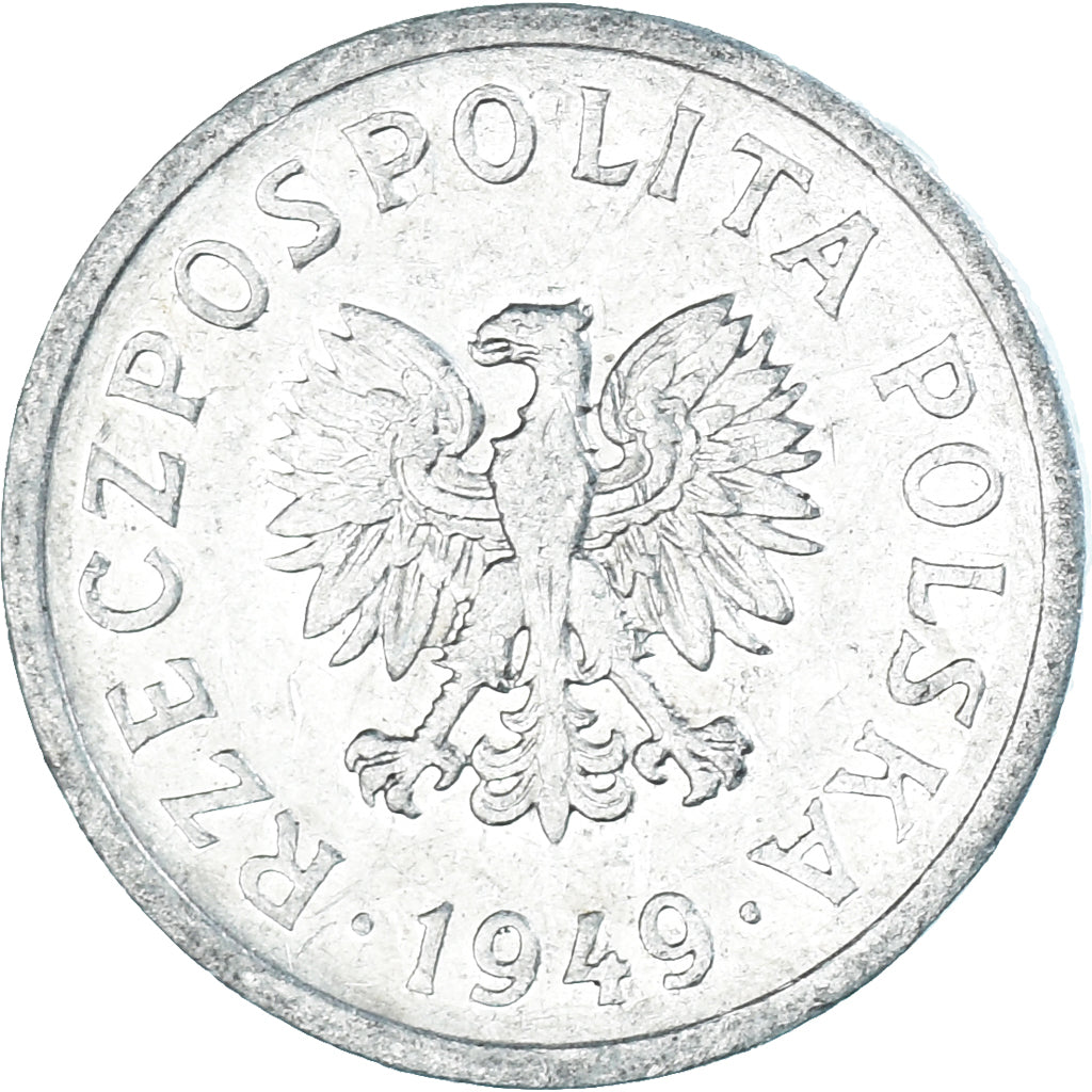 Moneta, Polonia, 10 Groszy, 1949