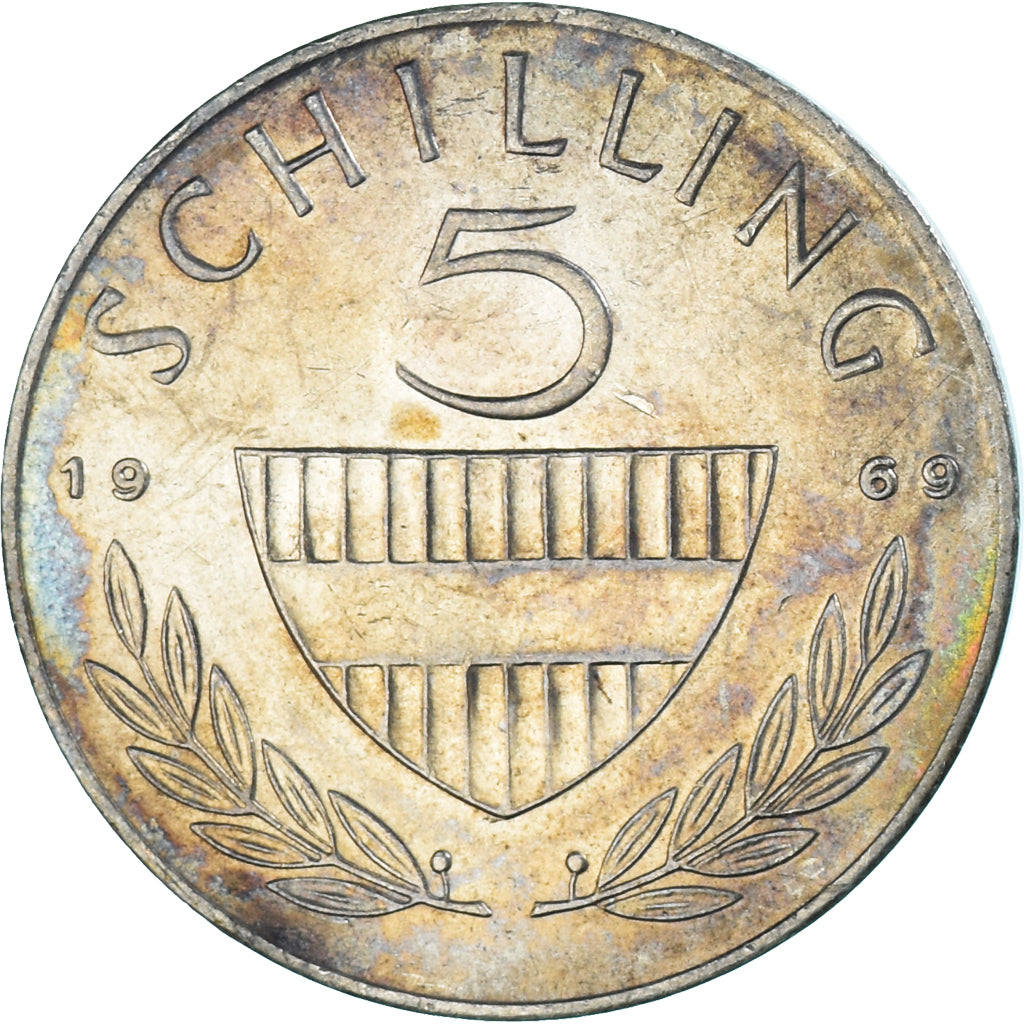 Moeda, Áustria, 5 Schilling, 1969