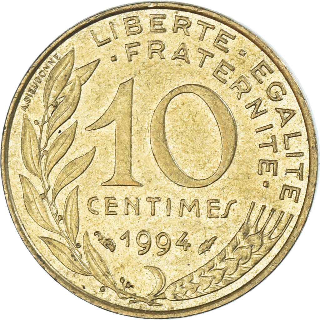 Coin, France, 10 Centimes, 1994