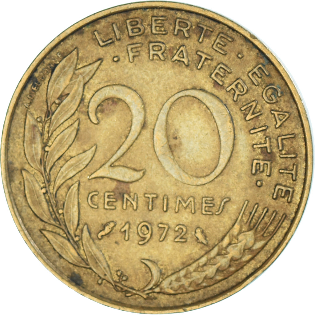 Moneda, Francia, 20 Centimes, 1972