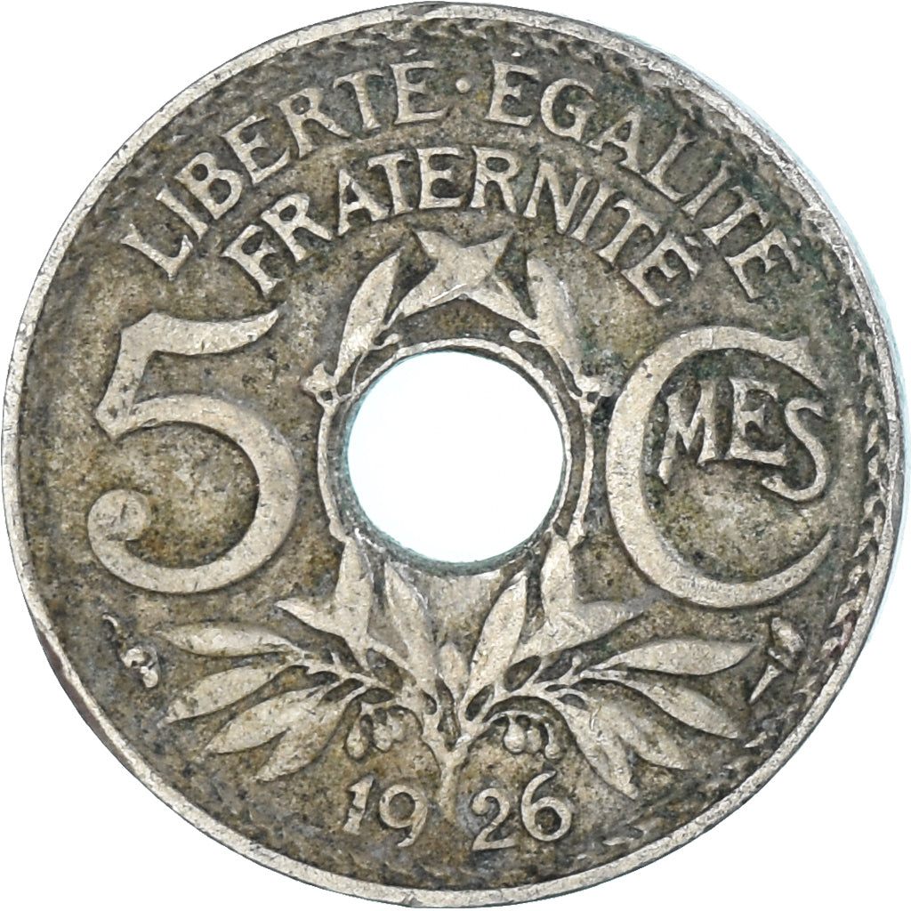 Coin, France, 5 Centimes, 1926