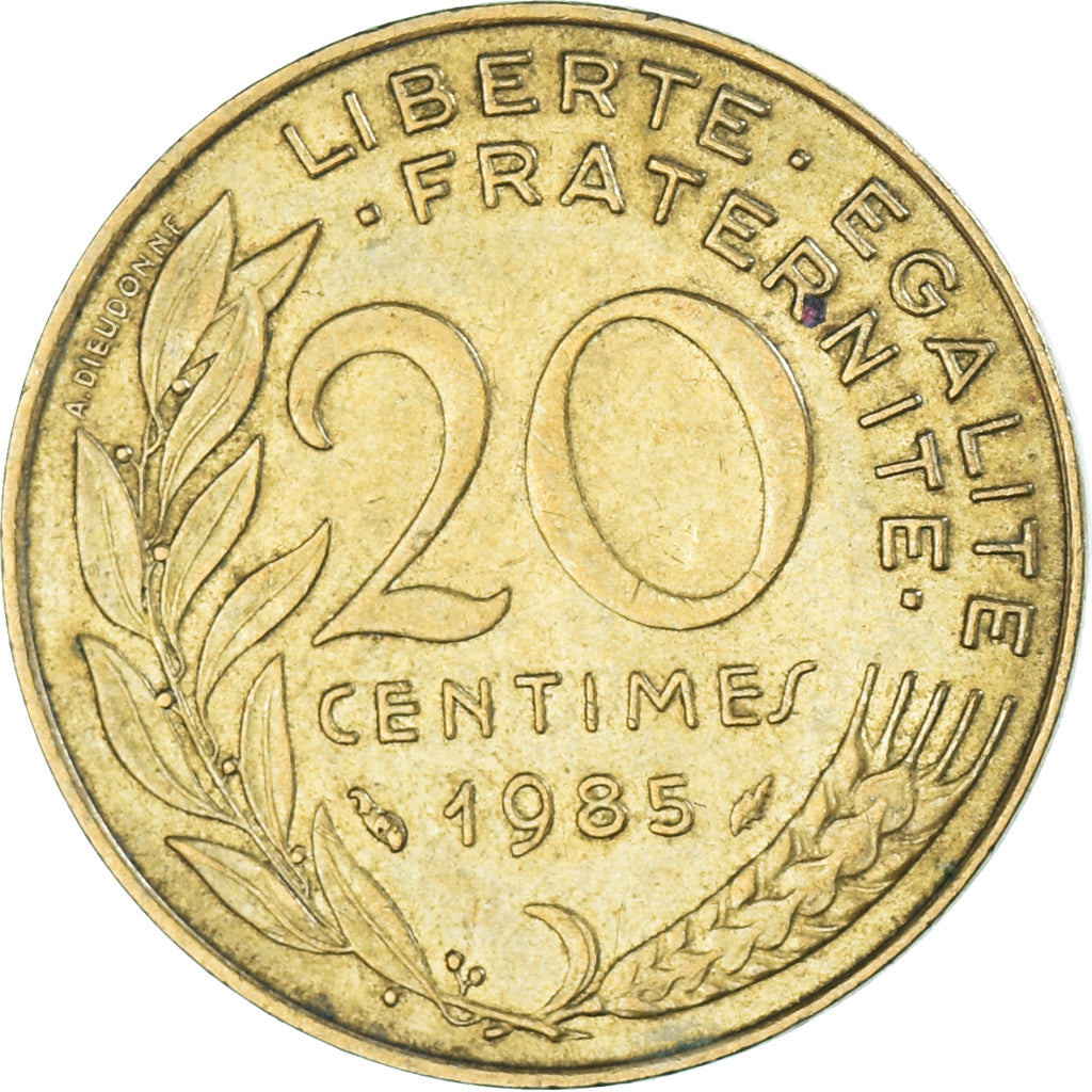 Moneta, Francia, 20 Centimes, 1985