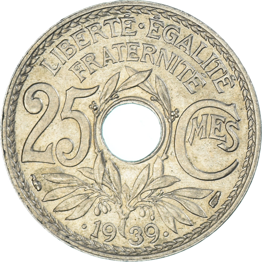 Moneta, Francia, 25 Centimes, 1939