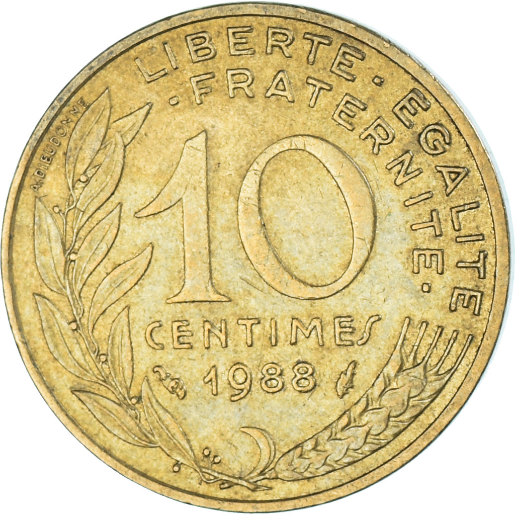 Coin, France, 10 Centimes, 1988