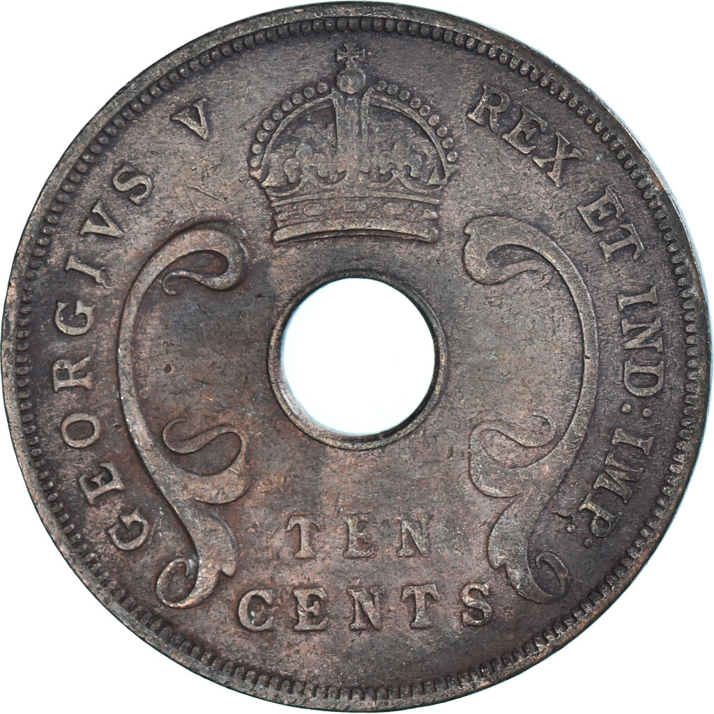 Moeda, ÁFRICA ORIENTAL, 10 Cents, 1928