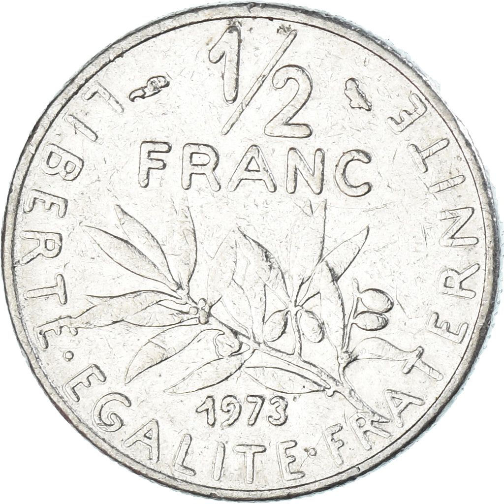Moneda, Francia, 1/2 Franc, 1973