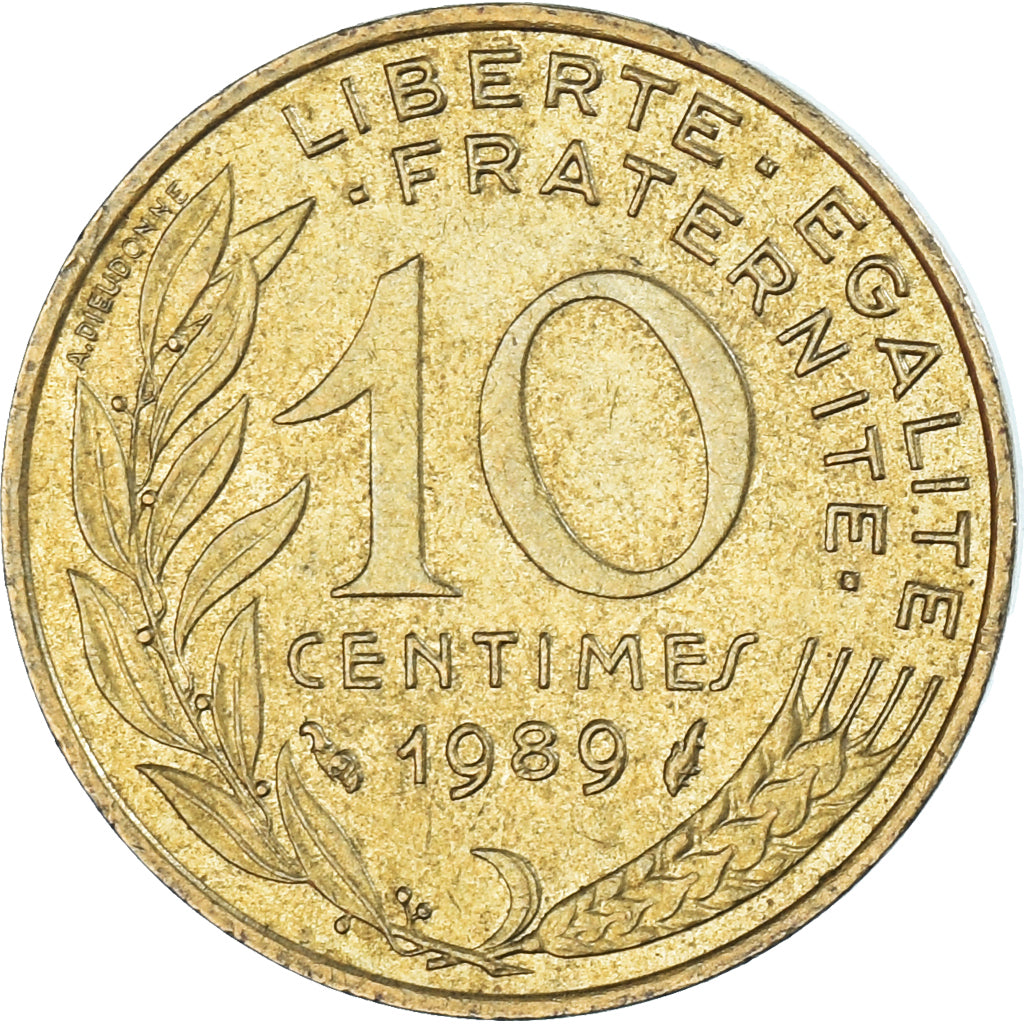 Coin, France, 10 Centimes, 1989