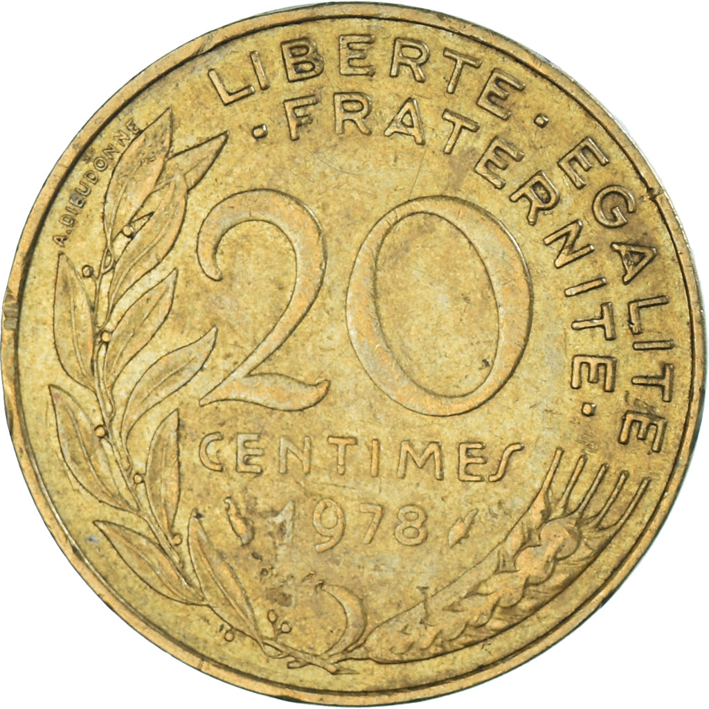 Münze, Frankreich, 20 Centimes, 1978