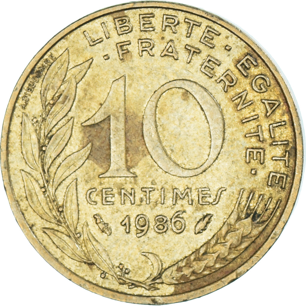 Coin, France, 10 Centimes, 1986