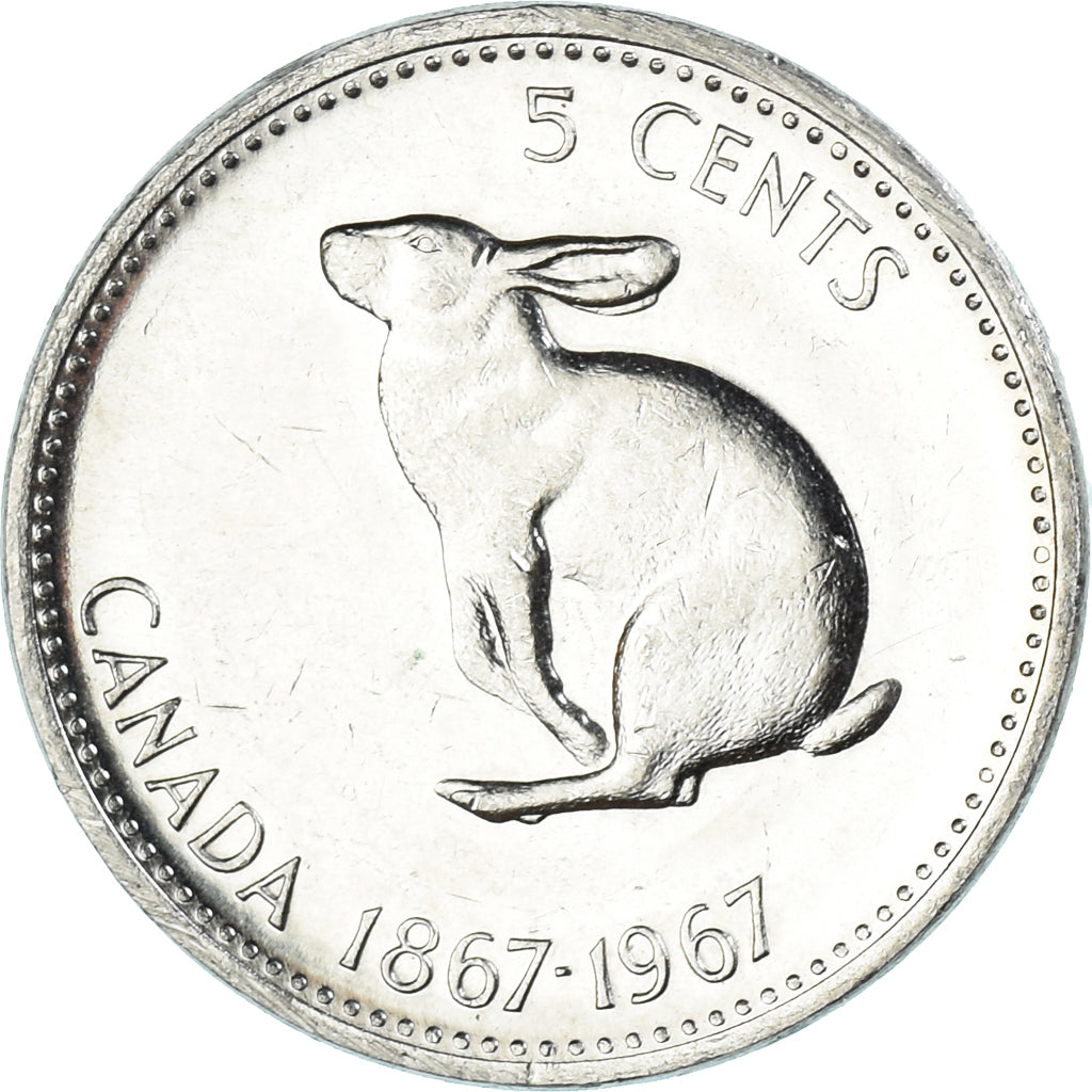 Moneta, Canada, 5 Cents, 1967