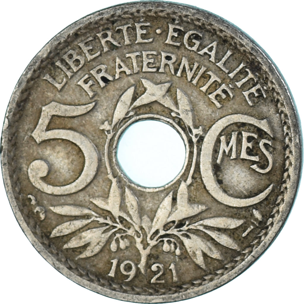 Coin, France, 5 Centimes, 1921