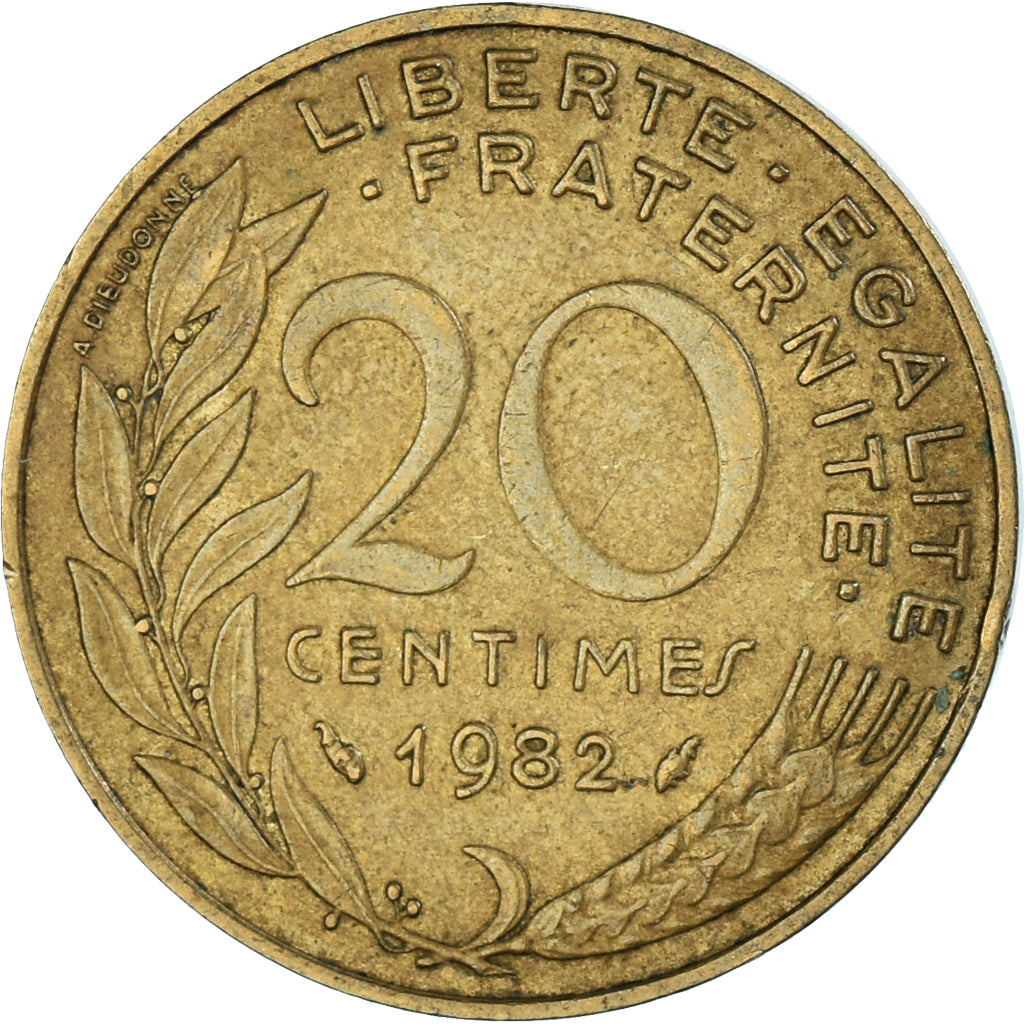 Münze, Frankreich, 20 Centimes, 1982