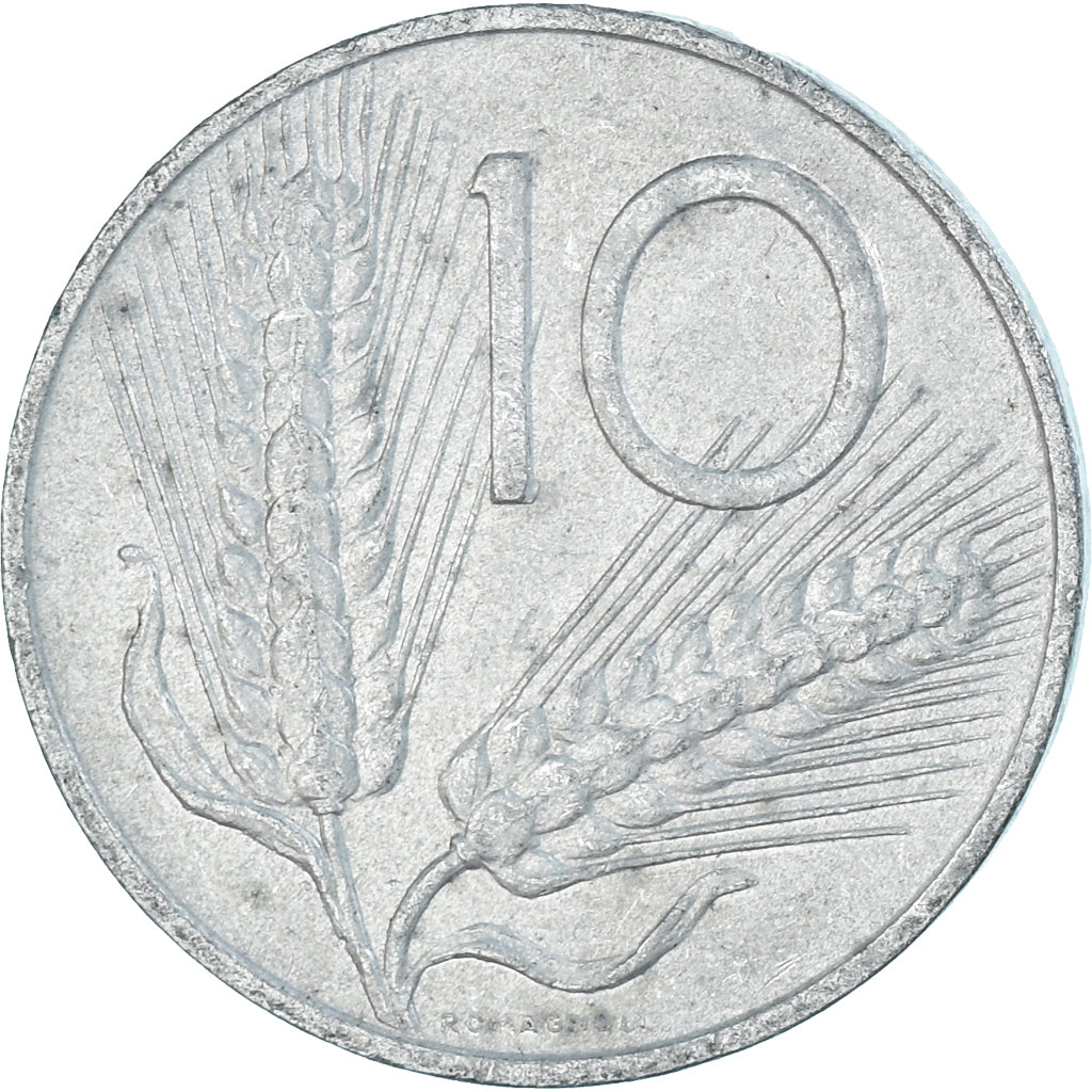 Moeda, Itália, 10 Lire, 1954