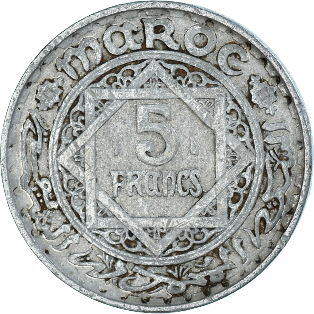 Coin, Morocco, 5 Francs, 1370