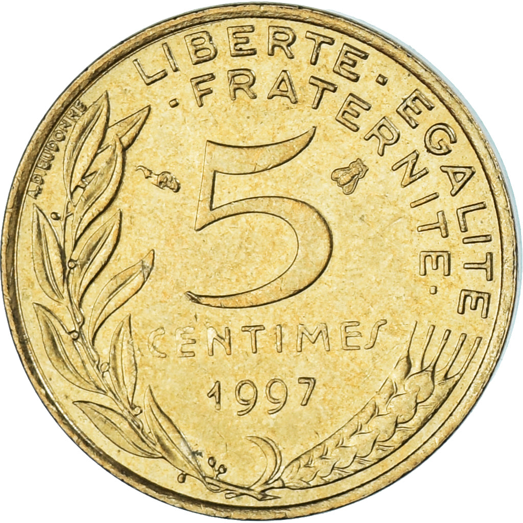 Moneta, Francia, 5 Centimes, 1997