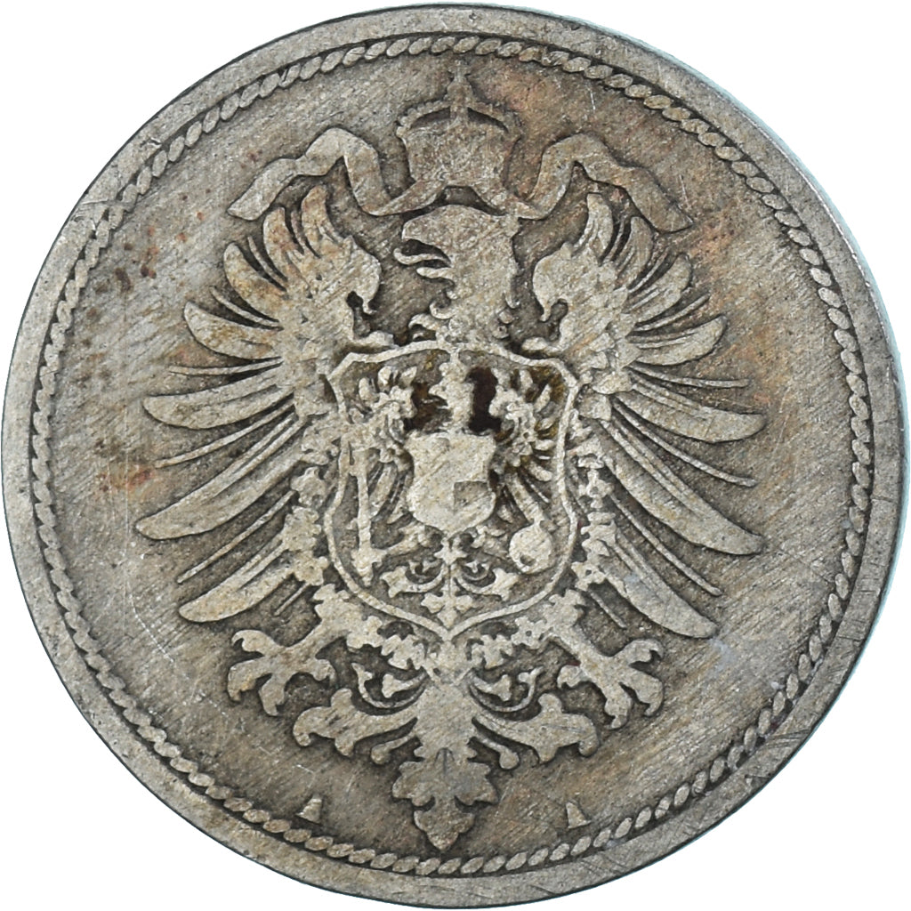 Moeda, Alemanha, 10 Pfennig, 1889