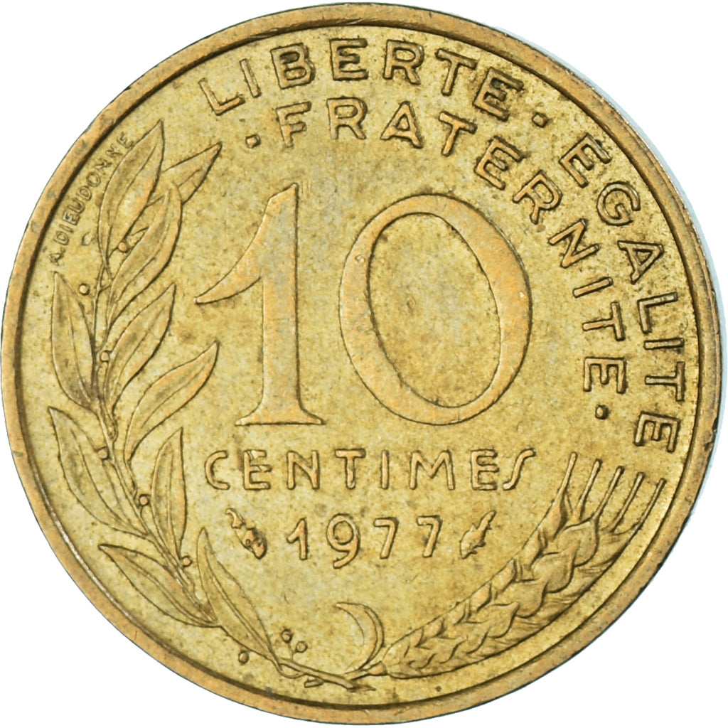 Moneda, Francia, 10 Centimes, 1977