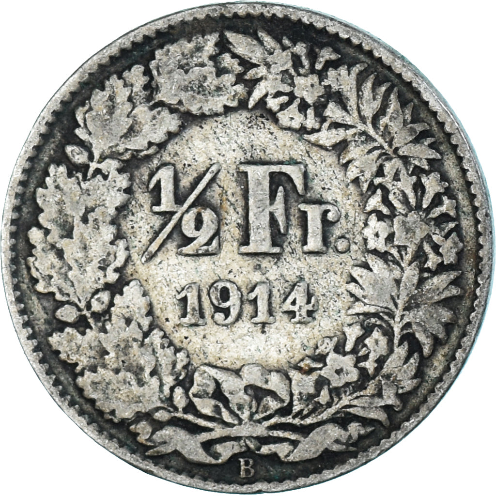 Monnaie, Suisse, 1/2 Franc, 1914