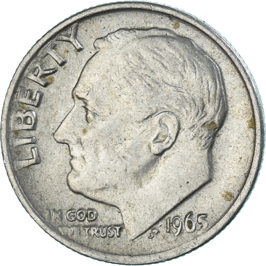 Moeda, Estados Unidos da América, Dime, 1965