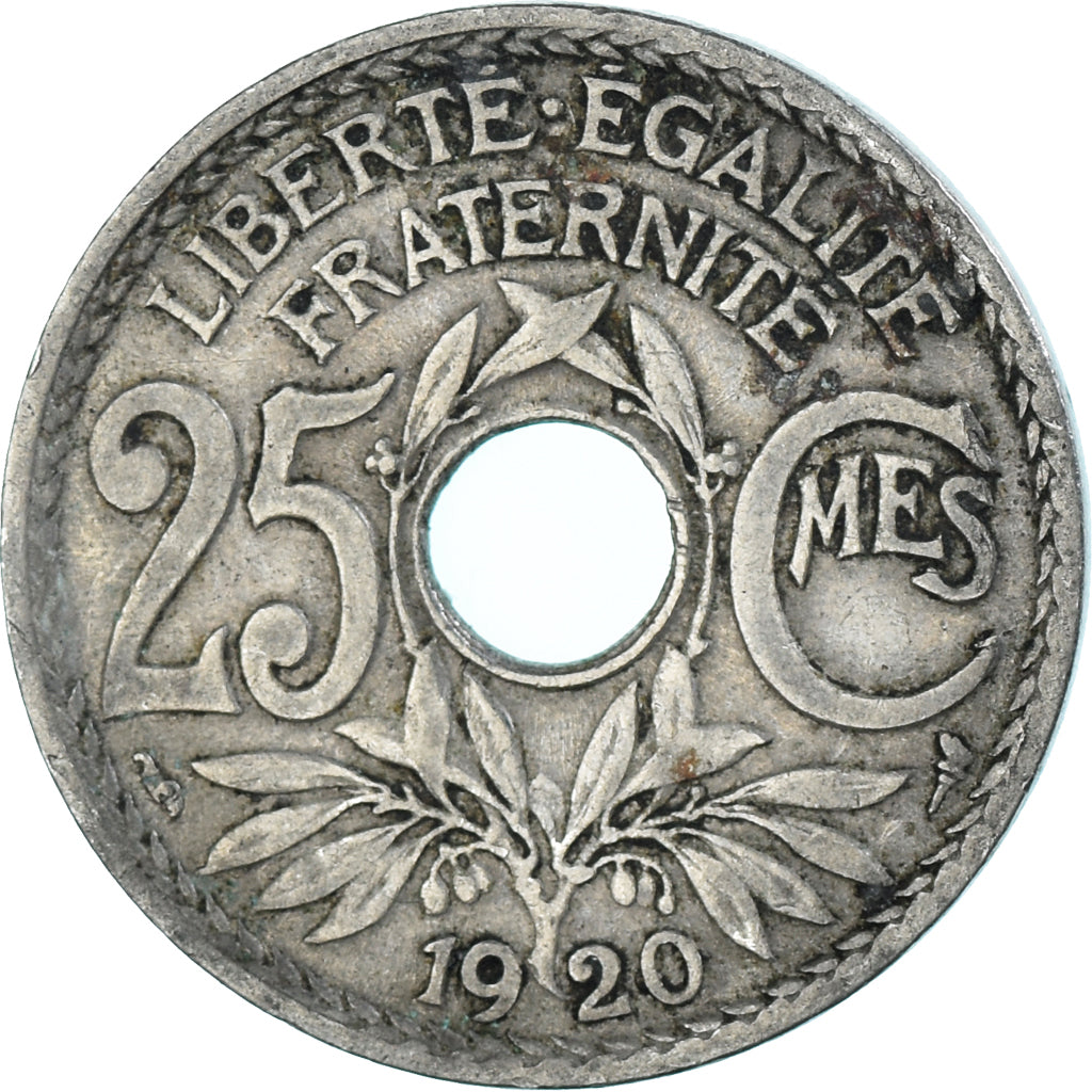 Moeda, França, 25 Centimes, 1920