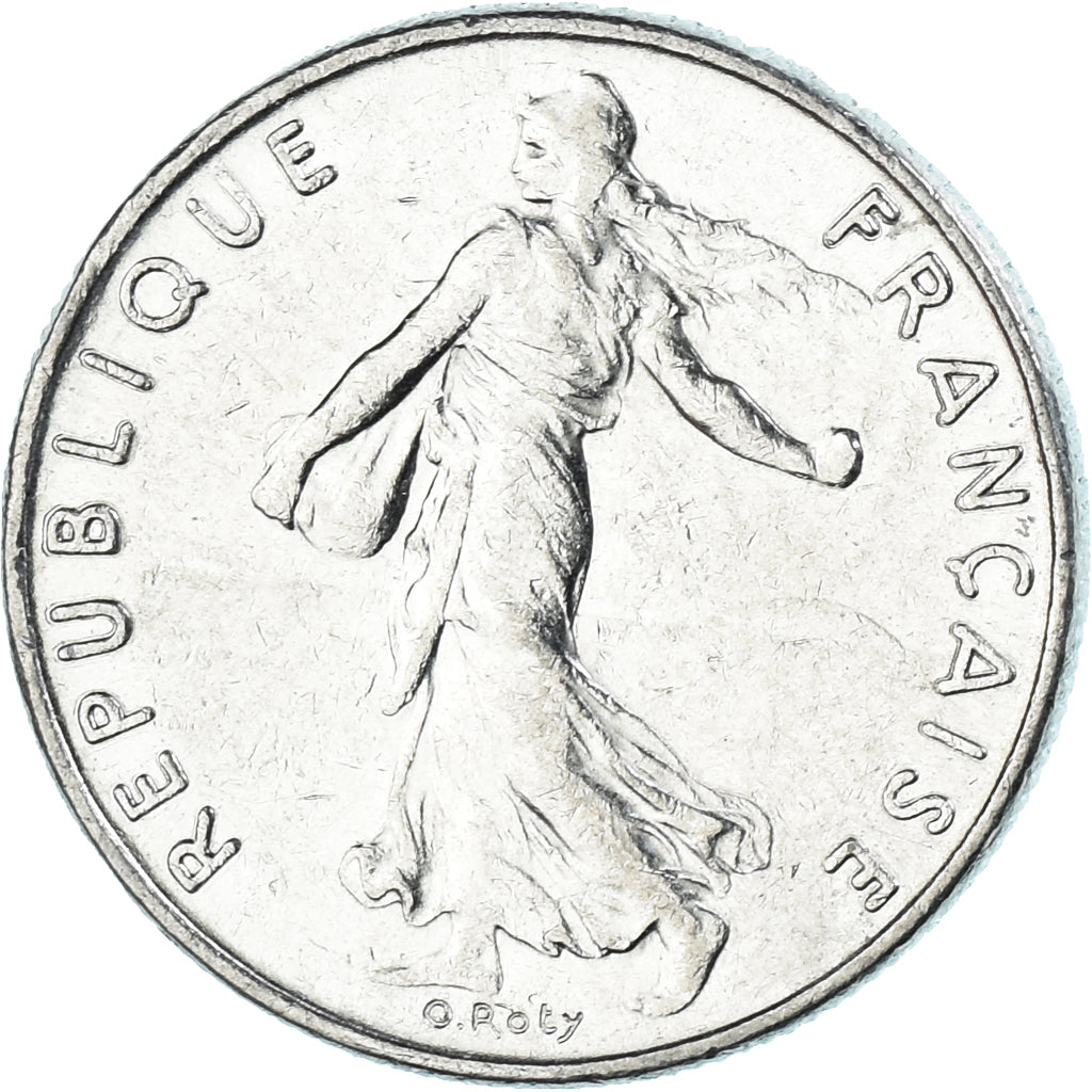 Münze, Frankreich, 1/2 Franc, 1985