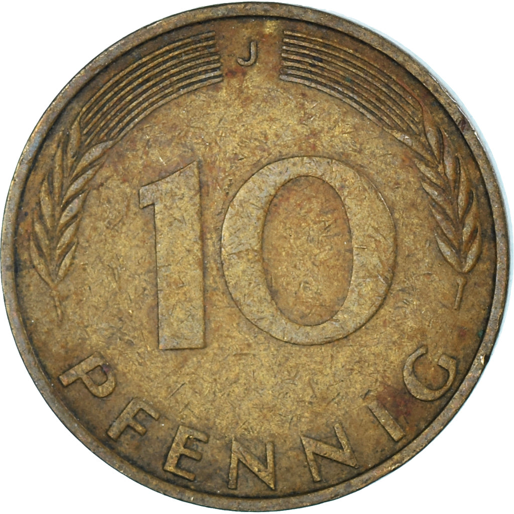 Münze, Deutschland, 10 Pfennig, 1974