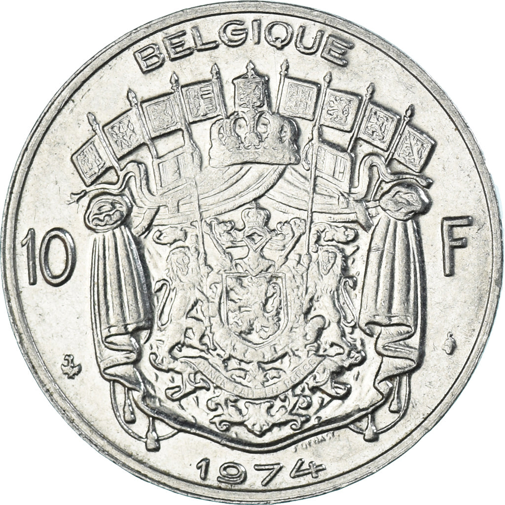 Moneta, Belgio, 10 Francs, 10 Frank, 1974
