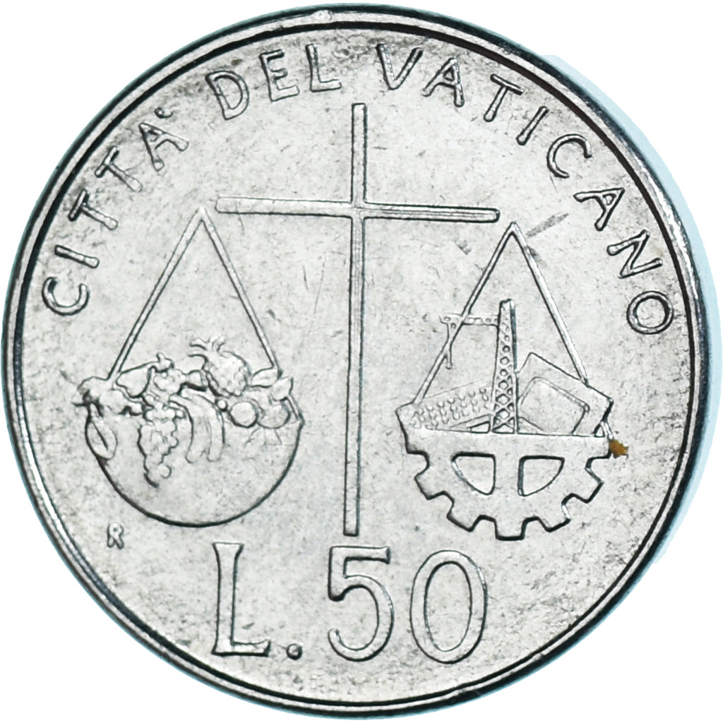 Moneda, Vaticano, 50 Lire, 1989