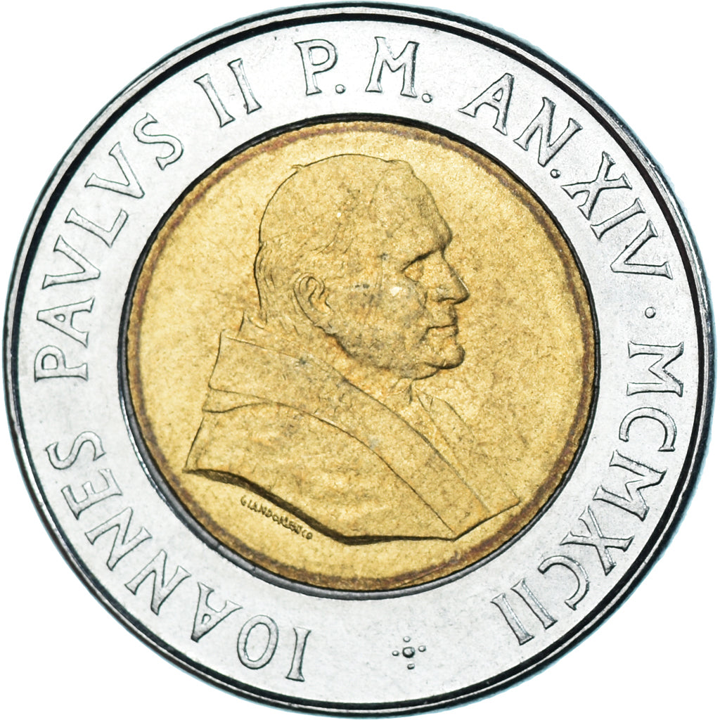 Moneda, Vaticano, 500 Lire, 1989