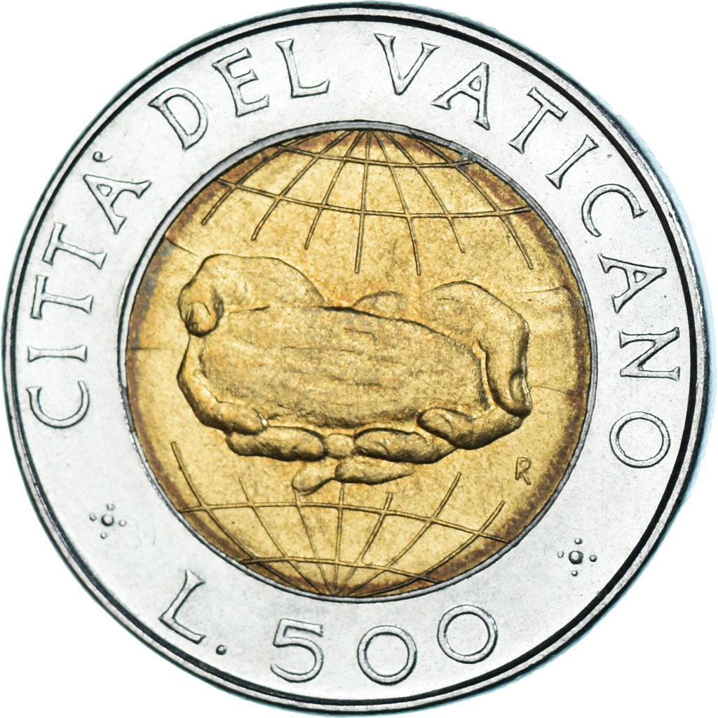 Moneda, Vaticano, 500 Lire, 1989