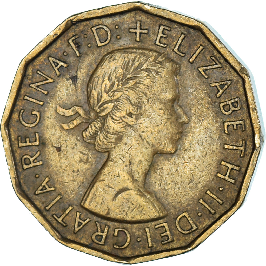 Monnaie, Grande-Bretagne, 3 Pence, 1957