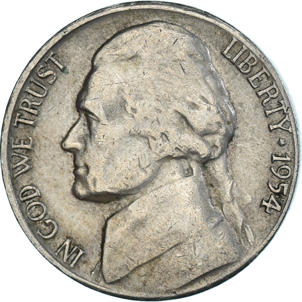 Coin, United States, 5 Cents, 1954