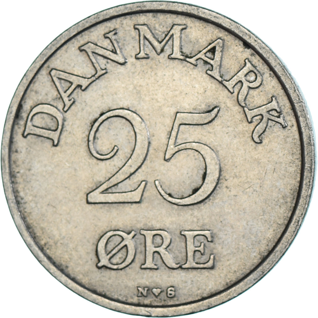 Munten, Denemarken, 25 Öre, 1954