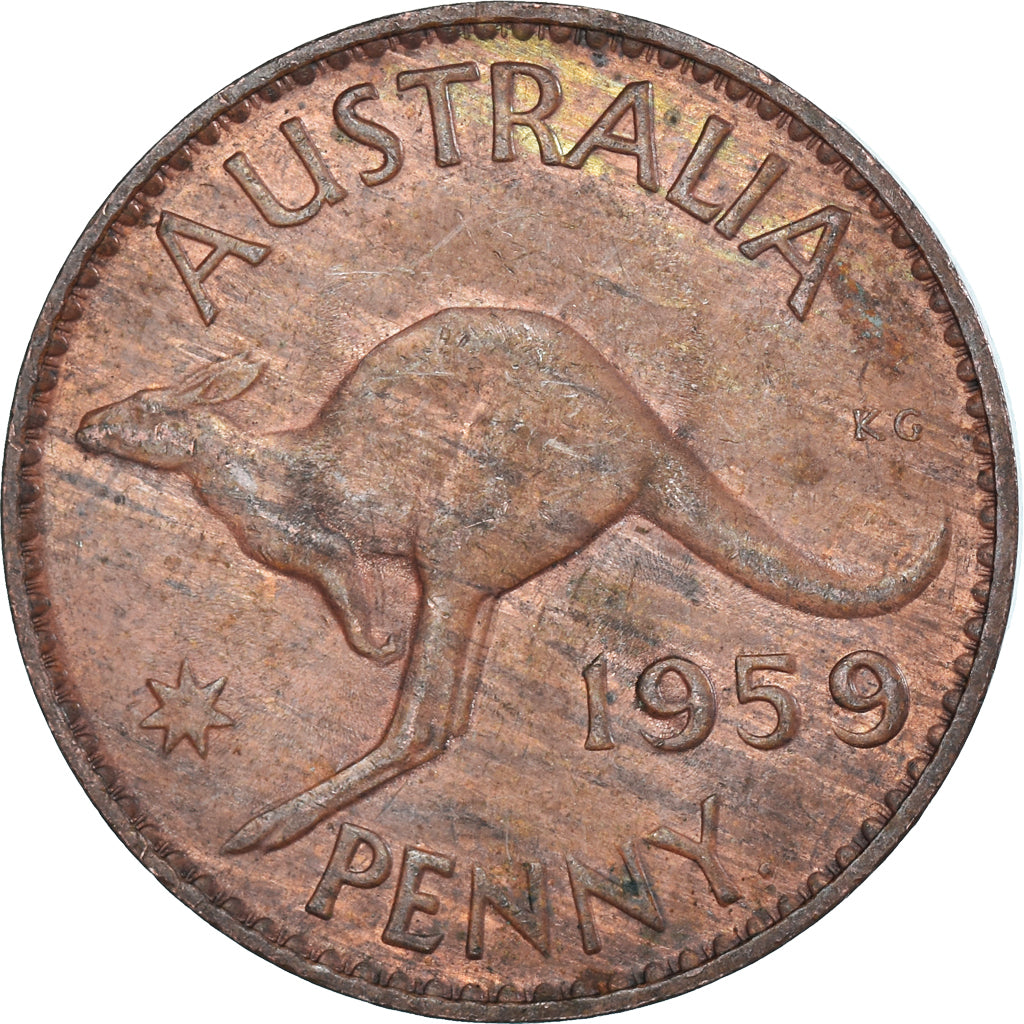 Moneta, Australia, Penny, 1959