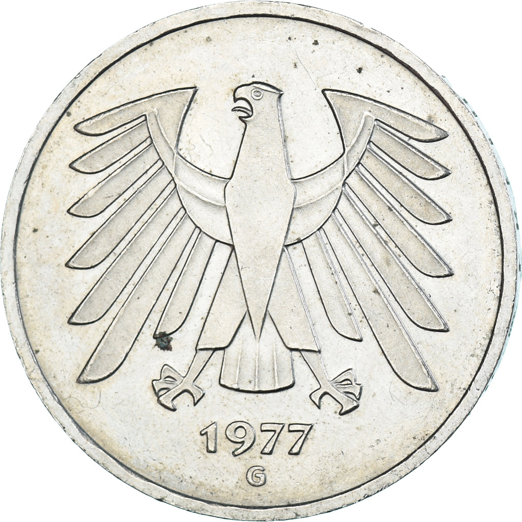 Moneda, Alemania, 5 Mark, 1977