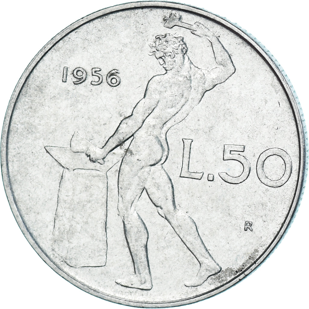 Monnaie, Italie, 50 Lire, 1956