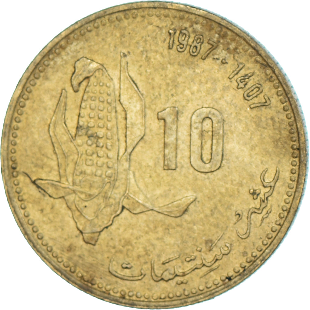 Monnaie, Maroc, 10 Santimat, 1987