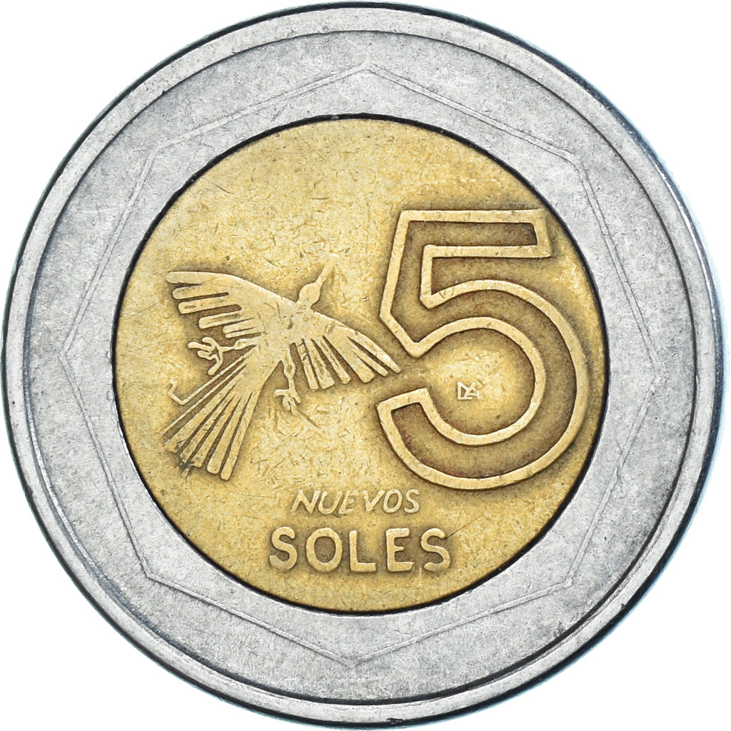 Moneda, Perú, 5 Nuevos Soles, 1995