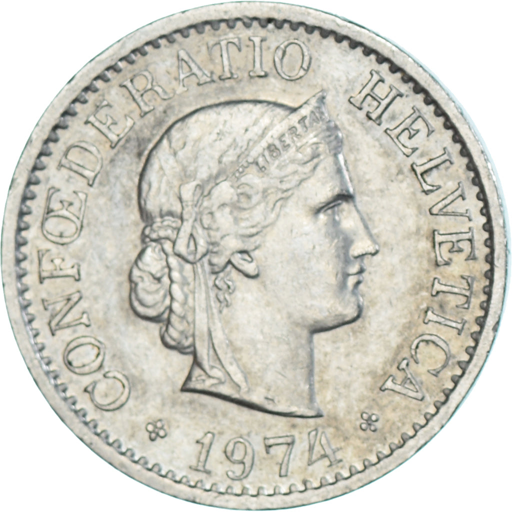 Monnaie, Suisse, 10 Rappen, 1974