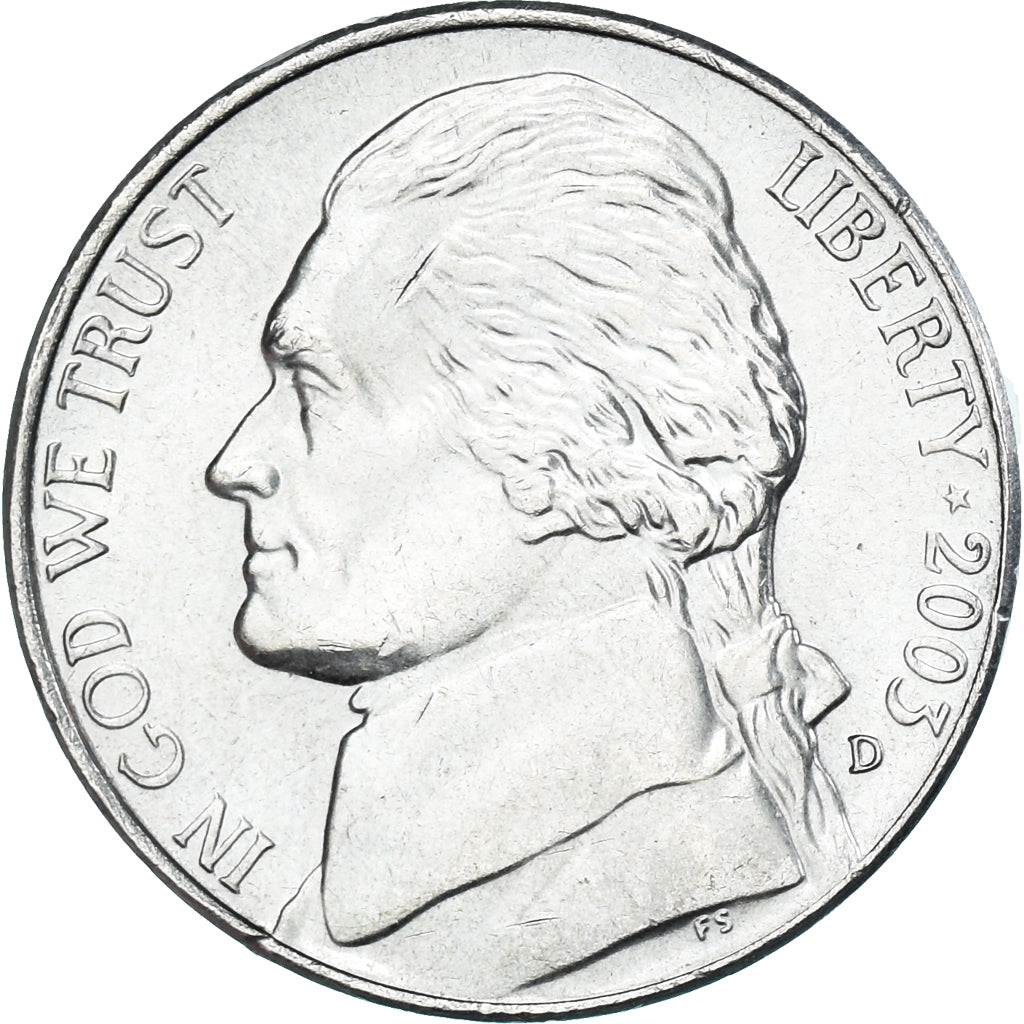 Coin, United States, 5 Cents, 2003