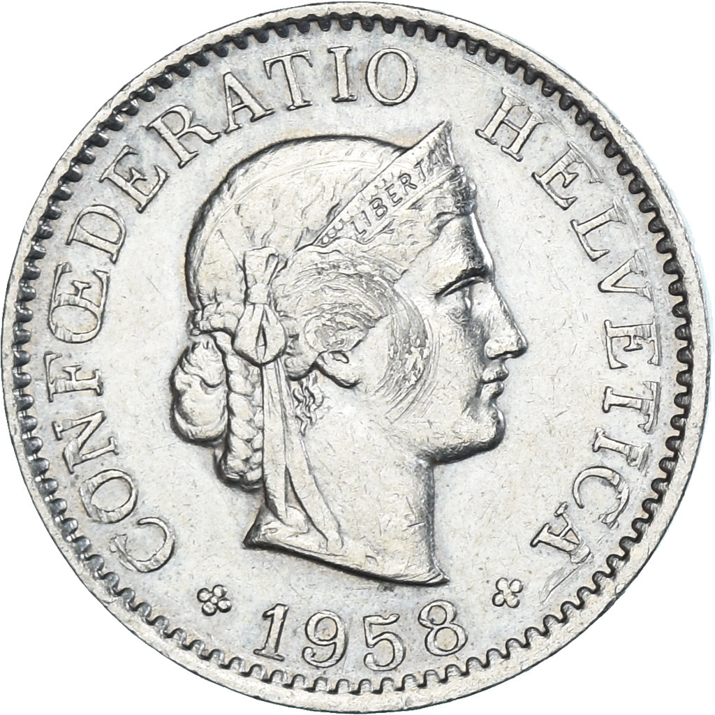 Moneda, Suiza, 5 Rappen, 1958