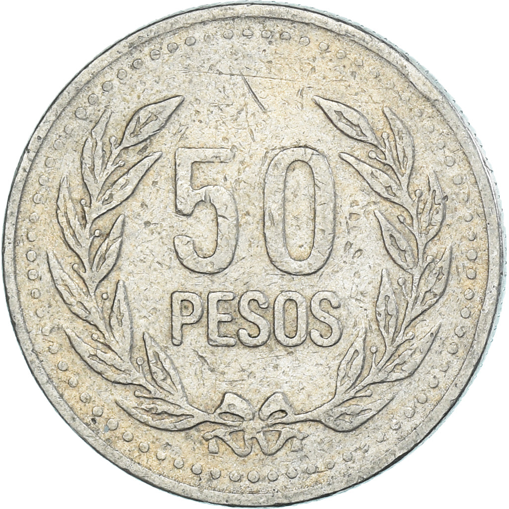 Moneta, Colombia, 50 Pesos, 1994