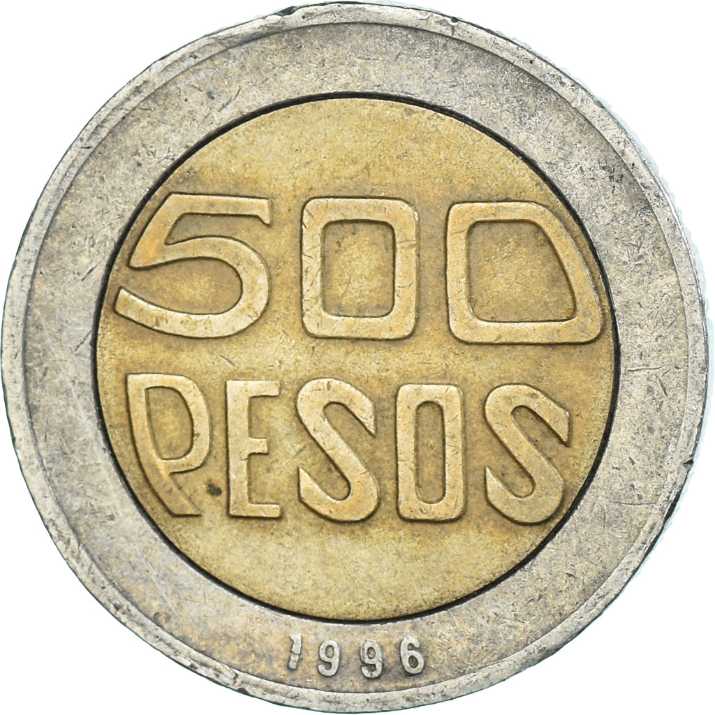 Moneta, Colombia, 500 Pesos, 1996