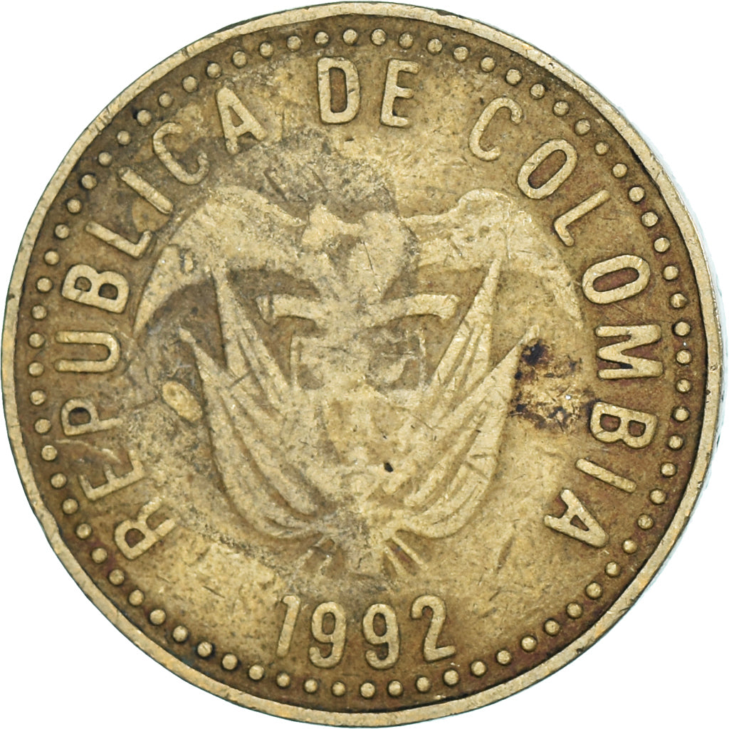 Moneta, Colombia, 100 Pesos, 1992