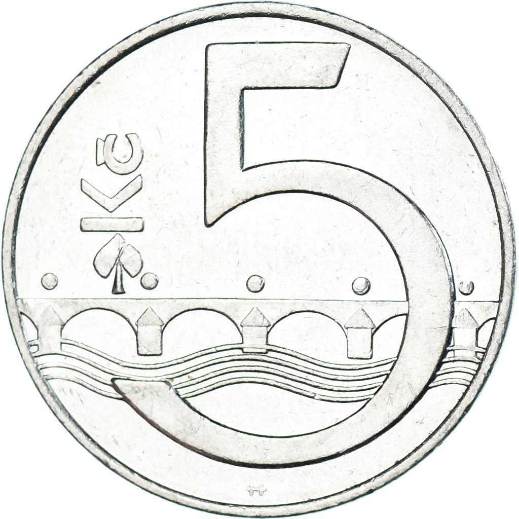 Coin, Czech Republic, 5 Korun, 1993