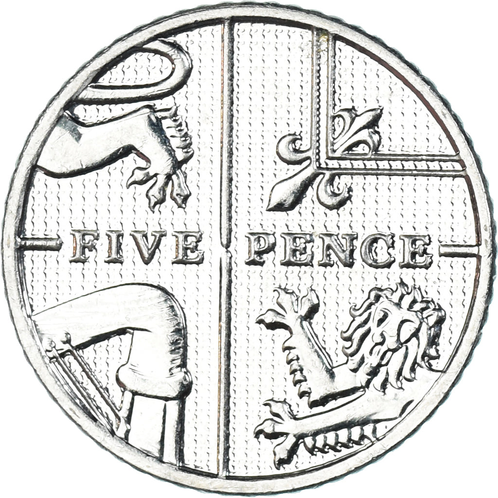 Münze, Großbritannien, 5 Pence, 2014