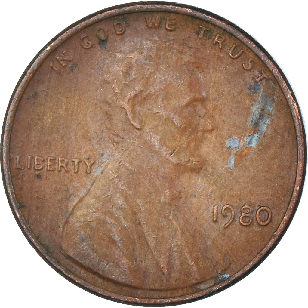Moneta, Stati Uniti, Cent, 1980