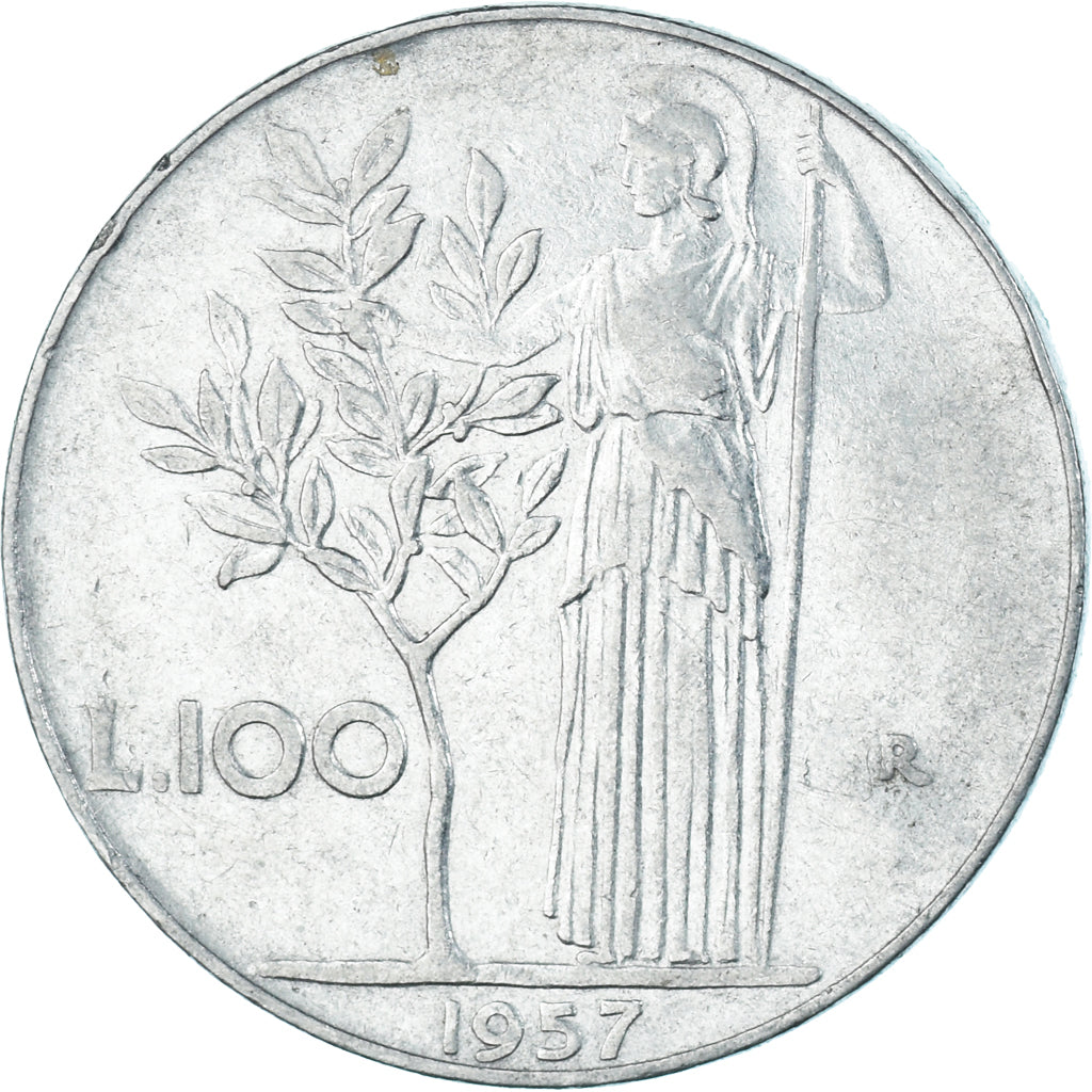 Moneda, Italia, 100 Lire, 1957