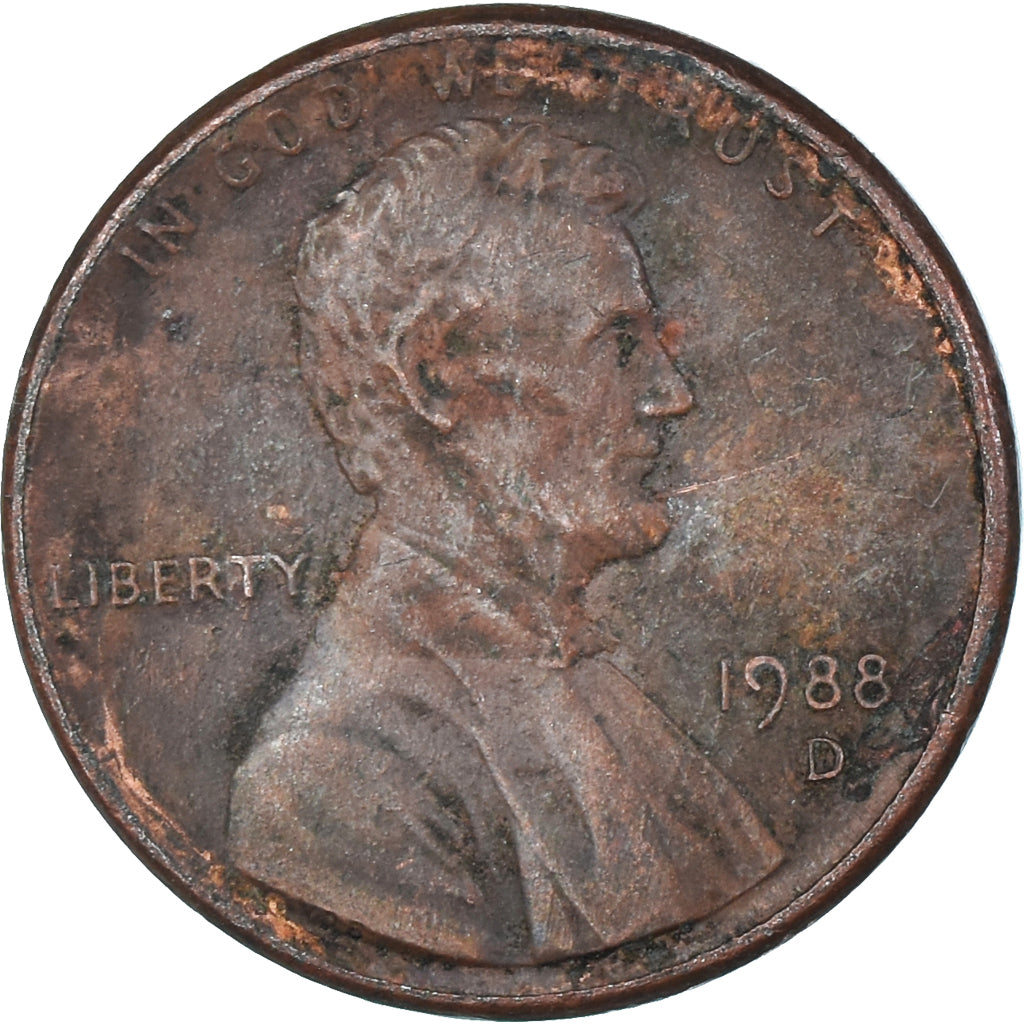 Moneta, Stati Uniti, Cent, 1988