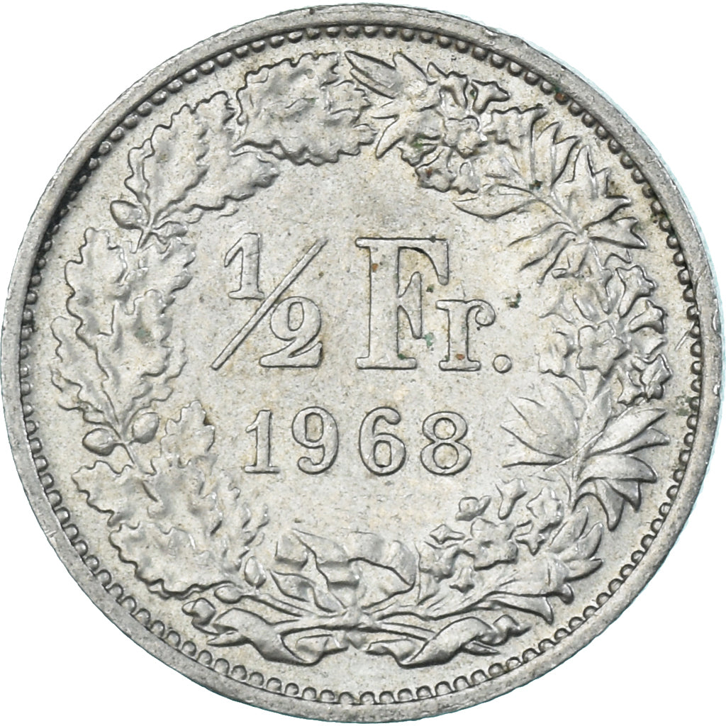 Monnaie, Suisse, 1/2 Franc, 1968